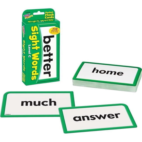 Sight Words C Pocket Flash Cards - 6 Each