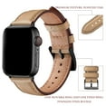 thumbnail image 3 of WFEAGL Apple Watch Series Genuine Leather Replacement Band 38mm 40mm 41mm Camel/Black, 3 of 8