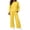 Yellow #106, variant on Women's 2 Piece Sweatsuit Set Crewneck Pullover and Wide Leg Pants Relaxed Casual Fall Fleece Lounge Outfit Set