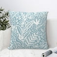 thumbnail image 6 of YFYANG Square Decorative Throw Pillow Case (Without Pillow Insert), Blue Floral Texture Bedroom Sofa Car Cushion Cover, 16"x16", 6 of 9