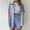 Blue, variant on GILIGEGE Linen Sets for Women 2 Piece Summer Women's Spring and Summer Short Sleeve Shorts Solid Color Cotton Linen Thin Shirt Button Suit Lounge Beach Vacation Two Piece Outfits Tracksuits Black L