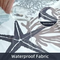 thumbnail image 6 of Tritard Nautical Coastal Waterproof Fabric Shower Curtains Decorative Starfish Seashell Coral Beach Bath Curtain Ocean Themed Underwater Marine Decor for Bathroom with 12 Hooks, 72x72, Grey, 6 of 6