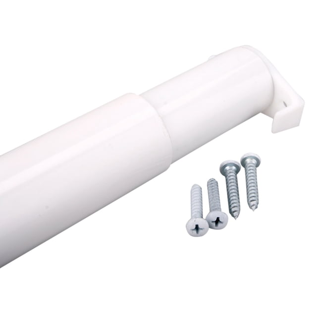 KNAPE & VOGT PB22-72/120WT RP-0021-72/120 Tringle de Garde-Robe Réglable, 72 Pouces à 120 Pouces, Blanc