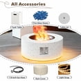 thumbnail image 2 of Evita 30" Round Outdoor Fire Pit Table 50,000 BTU Propane Fire Pit Table with with Golden LED Lights, 2 of 8