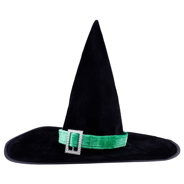 BRIGHTFUFU 1 sombrero de bruja para adulto, decoración de Halloween, sombrero de disfraz de cosplay para fiesta