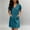 Dark Blue, variant on Womens Elegant Double Pocket Dress V Neck Mini Fashionable Casual Dress, XL