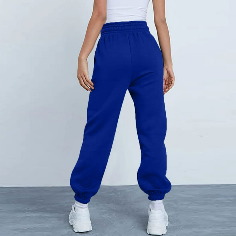 Susanny Petite Sweatpants for Women Elastic Ankle Cinch Bottom Drawstring  Straight Leg with Pockets High Waisted Ladies Sweatpants Fall Loose Jogger