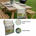 thumbnail image 5 of Sunflowers Table Runner - 72 Inch Long, Kitchen Dining Table Runner Dresser Scarves, Spring Farmhouse Country Truck Leaf Black Plaid Farmhouse Decor for Coffee Tables Wedding Party Banquet, 5 of 8