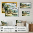 thumbnail image 4 of Designart "Old Village With The River And Mountains III" Landscape Mountains River Wall Art For Bathroom, 4 of 5