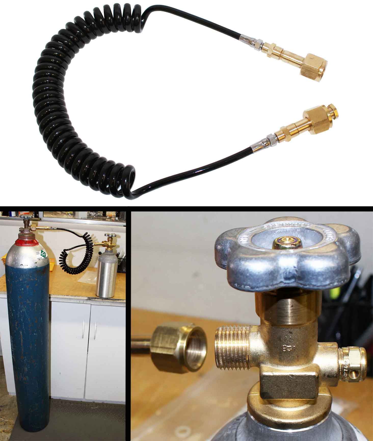 CO2 Fill hose for Homebrew Keg Kegerator Beer Line CO2 Tanks.