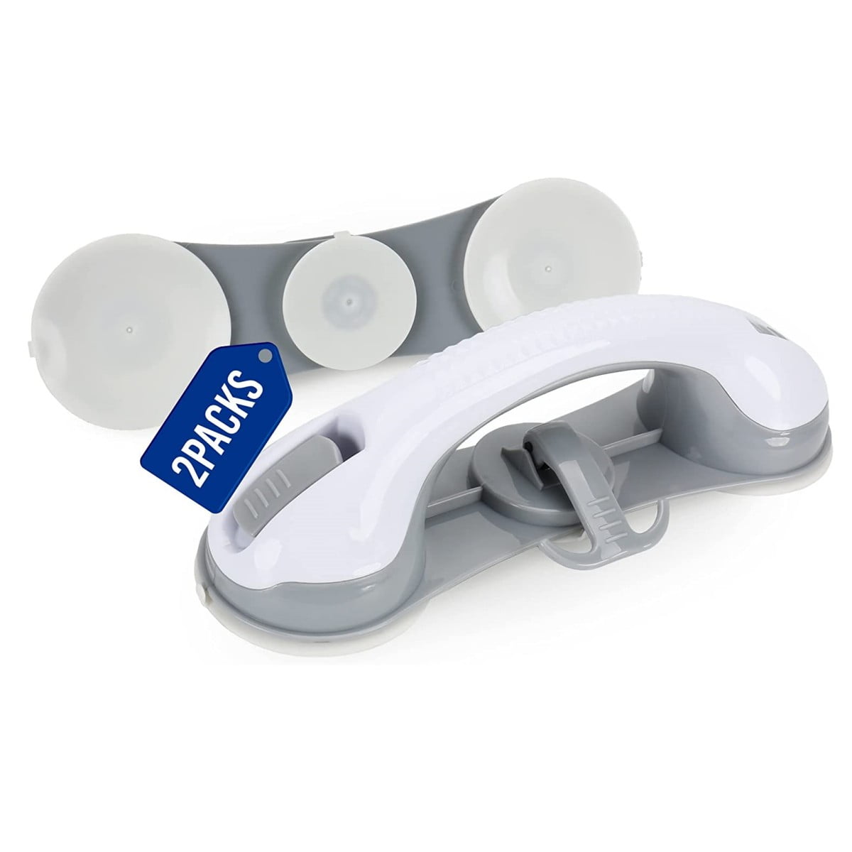 3 Suction Cup Grab Bars for Bathtubs and Showers, Shower Handles for