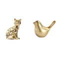 thumbnail image 1 of Escultura De Gato Dorado, Figura Moderna De Animal, Adorno Artesanal Para Chimenea, Escritorio, Repisa De Oficina, Sala De Estar, Decoración Para Inauguración De Casa, 1 of 8