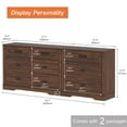 thumbnail image 2 of WAMPAT 2 in 1 Dresser with 9 Drawers for Bedroom, Wooden Dressers with Wide Chest of Drawers,Modern Farmhouse Dresser TV Stand with Metal Handles for Living Room, Hallway,Dark Brown, 2 of 5