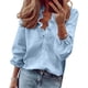 thumbnail image 2 of Tamaño Más Túnica de Manga Larga Tops para las Mujeres, V-Cuello Suelto Ajuste Camisa Casual, 2 of 9