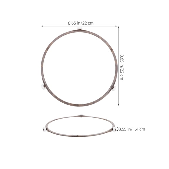SEWCHICS Microwave Turntable Roller for Balanced Heating, Plastic, Light Brown Replacement Part