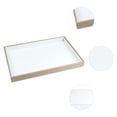 thumbnail image 2 of Unique Bargains PU Leather Jewelry Organizer Trays Boxes with Removable Divider for Drawer White Flat Tray, 2 of 6
