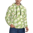 thumbnail image 2 of Sikiie Daisies Flowers Men's Hoodie, Essentials Hoodie, Sweatshirt, Pullover Hooded Sweatshirt for Men-3X-Large, 2 of 7