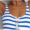 thumbnail image 3 of LAUREN RALPH LAUREN Lace-Up Striped One-Piece Swimsuit, 3 of 7