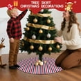 thumbnail image 5 of 30 Inch Christmas Tree Skirt – Velvet Plush Tree Mat, Soft Thickened Polyester with Red Ties, Single-Sided Printing, Available in 30in/36in/48in, Perfect for Holiday Xmas Tree Decoration, 5 of 7