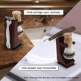thumbnail image 4 of Yeacher Shaving Holder Stand for Shaving Razor Brush Solid Wood Shaving Tool Organizer, 4 of 7