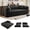 Black, variant on Howcool 79" Convertible Sofa Bed, Corduroy Folding Pull Out Couch with Pillows, Boneless Compression Sofa in a Box, Floor Sofa with Support Rods for Living Room, Black