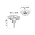 thumbnail image 2 of Unique Bargains Guitare String Retenue Guide Arbre Rond Slotted Guides Arbres Argent avec Vis pour Guitare Basse, 2 of 5