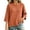 Orange, variant on Women Summer Top 3/4 Sleeve Waffle Knit Crew Neck Casual Loose Fit Basic Blouse A Line Tunic Top for Women Daily Vacation S-2XL