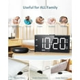 thumbnail image 7 of MEC Loud Alarm Clock with Bed Shaker for Heavy Sleeper,3-level Vibrating,Large Digits,Weekday/Weekend Mode,Dual Alarms for Hard of Hearing/Deaf, 5 Volume,Dimmer,USB Charger,Snooze,Battery Backup, 7 of 7