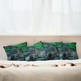 thumbnail image 4 of Ambesonne Nature Throw Pillow Cover 4 Pack, Penguins on Lake, 20", Lime Green Grey, 4 of 5