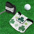 thumbnail image 5 of Haosy Clover with Green Plaid Golf Mallet Putter Cover Strong Magnetic Leather Golf Club Headcover Closure, 5 of 7