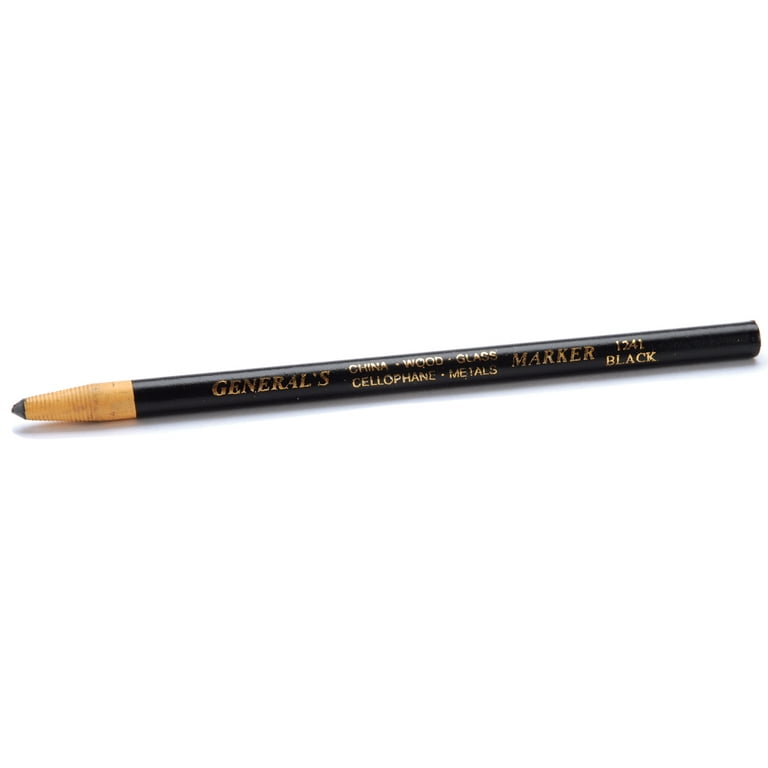 AbilityOne® - NSN2236672 - China Marker Wax Pencil - Black Barrel/Black Lead