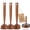 3pcs, variant on Teak Wood Meat Chopper and Ground Beef Masher, Potato Mashers,10.3 Inch Wooden Handle, Durable Wood Meat Pounder Kitchen Utensil
