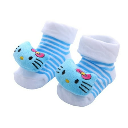 Cute Infant Baby Booties, Cotton 3D Sock Slippers, 0-6 Months