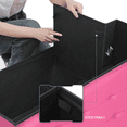 thumbnail image 4 of MoNiBloom 43" Collapsible Ottoman with Storage, PU Leather Storage Ottoman Bench, Modern Storage Footstool for Living Room Bedroom Entryway, Dark Pink, 4 of 9