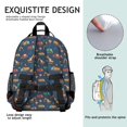 thumbnail image 5 of Cartoon Construction Vehicles Traffic Signs Backpack for School,Cute School Bag,Schoolbag with Adjustable Shoulder Straps & Padded Back,15.25"x11.5"x5.25", 5 of 5