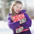 thumbnail image 4 of Manoplas de invierno para niños pequeños forradas con forro polar, guantes cálidos fáciles de poner para bebés y niñas al aire libre, 4 of 5