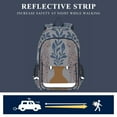 thumbnail image 5 of FORMRS Unisex School Backpack 17" Student Travel Bag with Laptop Compartment, Leopards Leaves, 5 of 7
