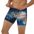 thumbnail image 3 of Salouo White Jellyfish Dansing in the Ocean Pattern Men's Boxer Briefs, Soft & Breathable Underwear Elastic Waistband Briefs for Men,1-Pack, 3 of 7