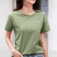 thumbnail image 2 of Gibobby Playera de Manga Corta con Cuello Redondo Mujeres Casual Letras Impresión Diaria Camisas Cuello Redondo Manga Corta Camiseta Suelta Tee Tops Túnica Blusa(Verde,CH), 2 of 5