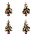 thumbnail image 1 of 4 piezas de árbol de Navidad decorativo adorable adorno de mesa para vitrina, 1 of 7
