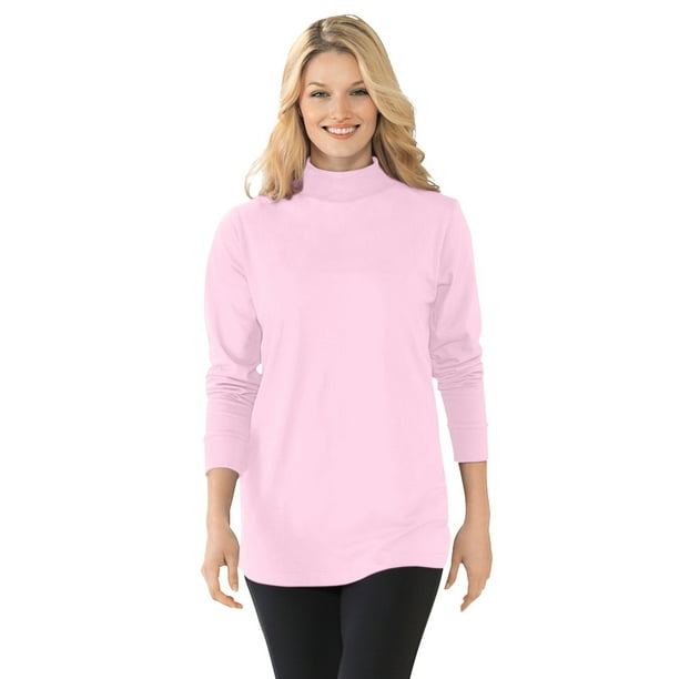 Woman Within Woman Within Women's Plus Size Perfect LongSleeve Mock