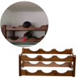 thumbnail image 4 of Estante para vino independiente, soporte para botellas , soporte para , soporte para despensa, bodega, encimera, organizador 2 capas Soledad Estante de almacenamiento de vino, 4 of 8