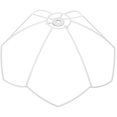 thumbnail image 1 of AURARMLET 1Pack White Lamp Frame for Shade Metal Modern DIY Lighting for Home, 1 of 8