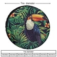 thumbnail image 2 of Housse de Pneu de Rechange Robuste 15 Pouces Toucan Tropical Perroquet Feuilles de Palmier Vertes Floral Polyester Imperméable Protège-Roues Housses de Roues Été Aquarelle pour Caravane Remorque Camion VUS Universel, 2 of 8