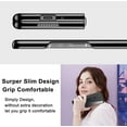 thumbnail image 4 of Compatible with Samsung Galaxy Z Fold 4 Folding Dual Screen Cell Basic Case [with Hinge Protection] [Shockproof Protective] Semi-Auto Mobile Cover Electroplating Transparent Bumper Protector-Black, 4 of 14