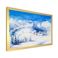 thumbnail image 2 of Designart 'Wooden House With Winter Mountain Landscape' Traditional Framed Art Print, 2 of 4