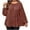 Brown-14, variant on perfectbot Women's Plus Size Fall Crew Neck Blouse - Long Sleeve Pullover - Trendy Relaxed Fit Casual Top