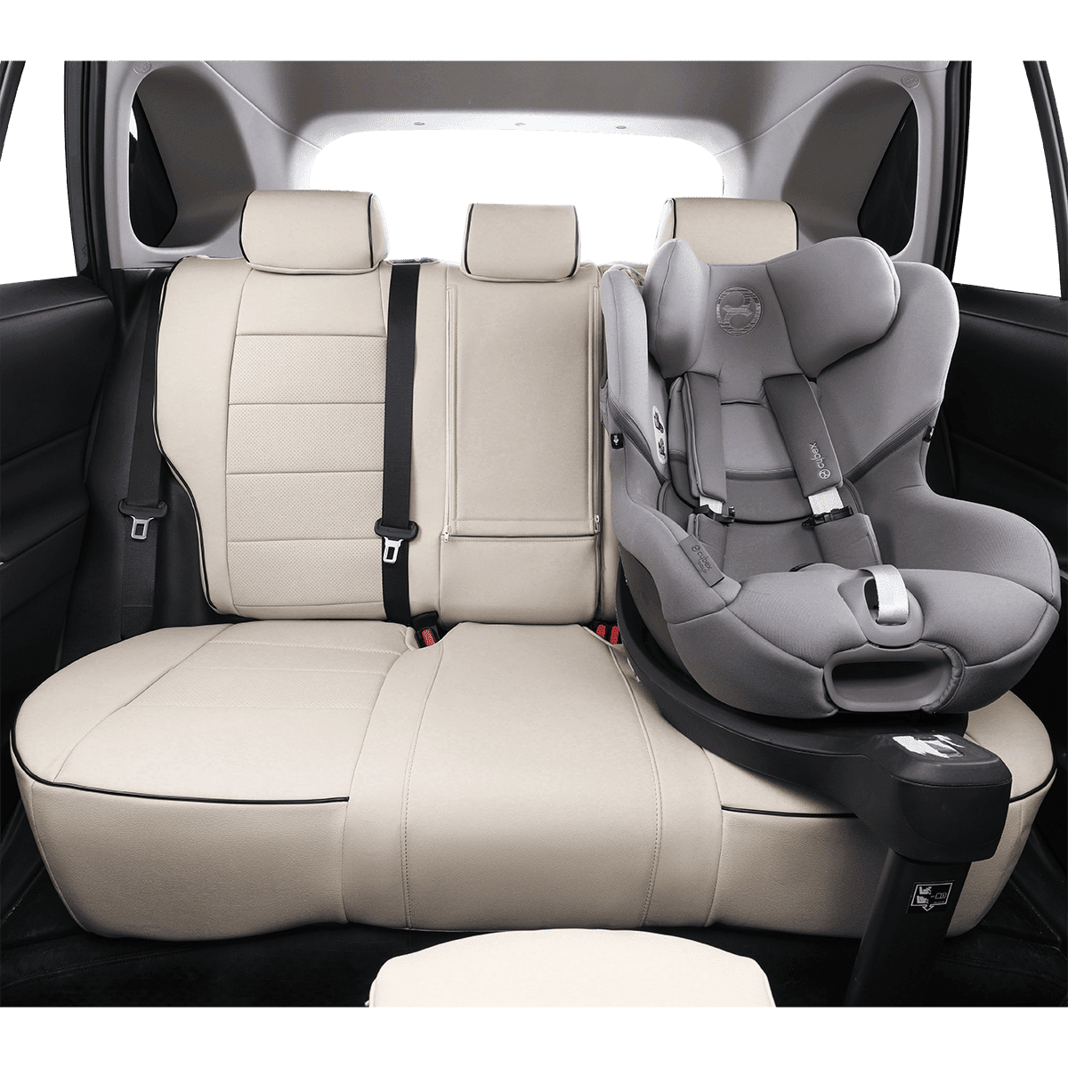 EKR Custom Fit Car Seat Covers Fit for Toyota RAV4 LE 2013-2018 Full Set Leather Seat Cushion Waterproof Automotive Seat Protectors (Beige)