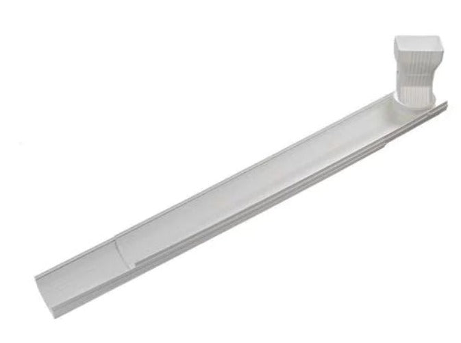 Thermwell GWS3W White Adjustable 6 Foot Flip Up Extendable Downspout