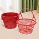 thumbnail image 3 of Small Red Plastic Picking Basket for Fruit Harvest 10Pcs Mini Vegetable Basket, 3 of 3